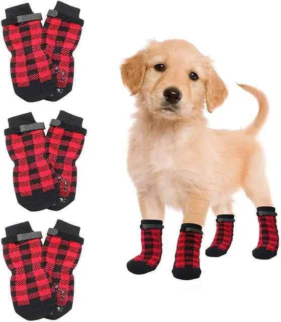 Adjustable Non Slip Dog Socks Soft Pet Paw Protection Covers