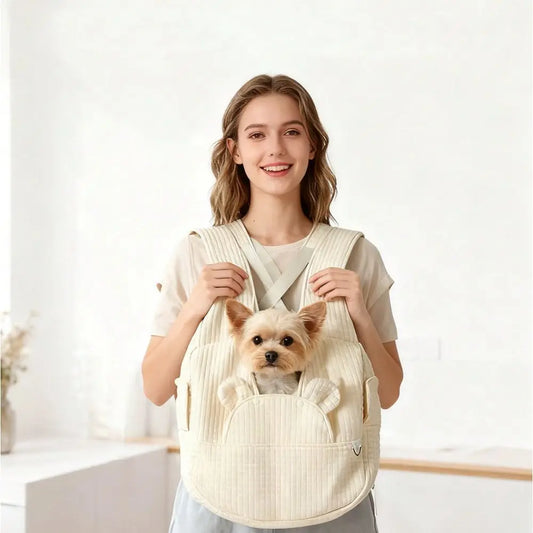 Fluffy Pet Carrier Backpack With Breathable Cotton Lining