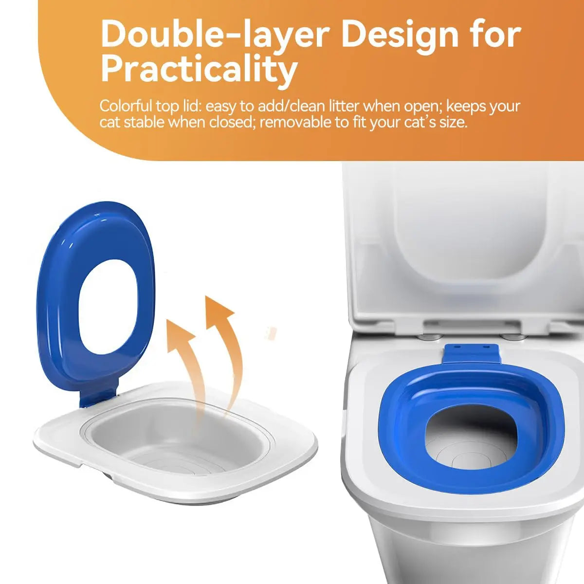 Reusable Universal Cat Toilet Trainer Kit With 5 Detachable Levels