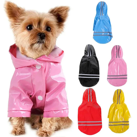 Waterproof PU Raincoat Jacket For Small Dogs And Cats