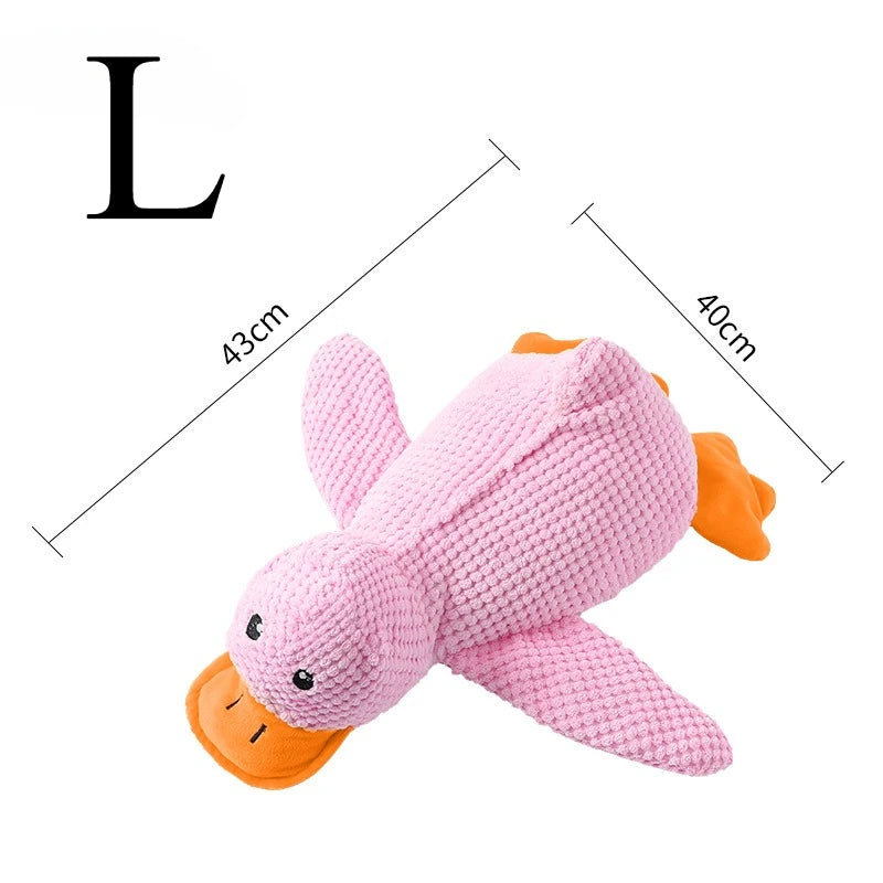 Durable Plush Duck Dog Chew Toy Featuring Bite Resistant Build