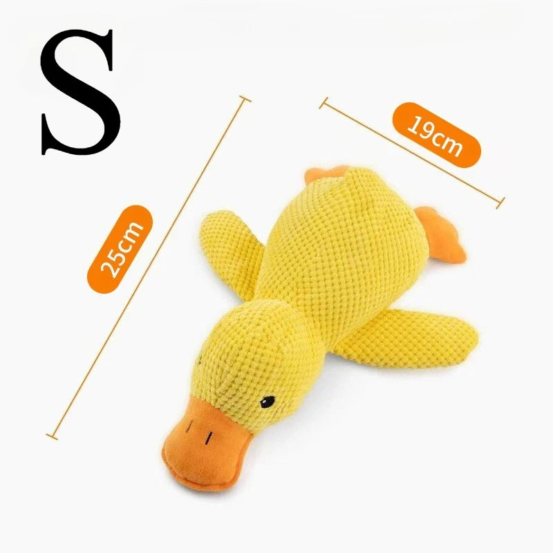 Durable Plush Duck Dog Chew Toy Featuring Bite Resistant Build