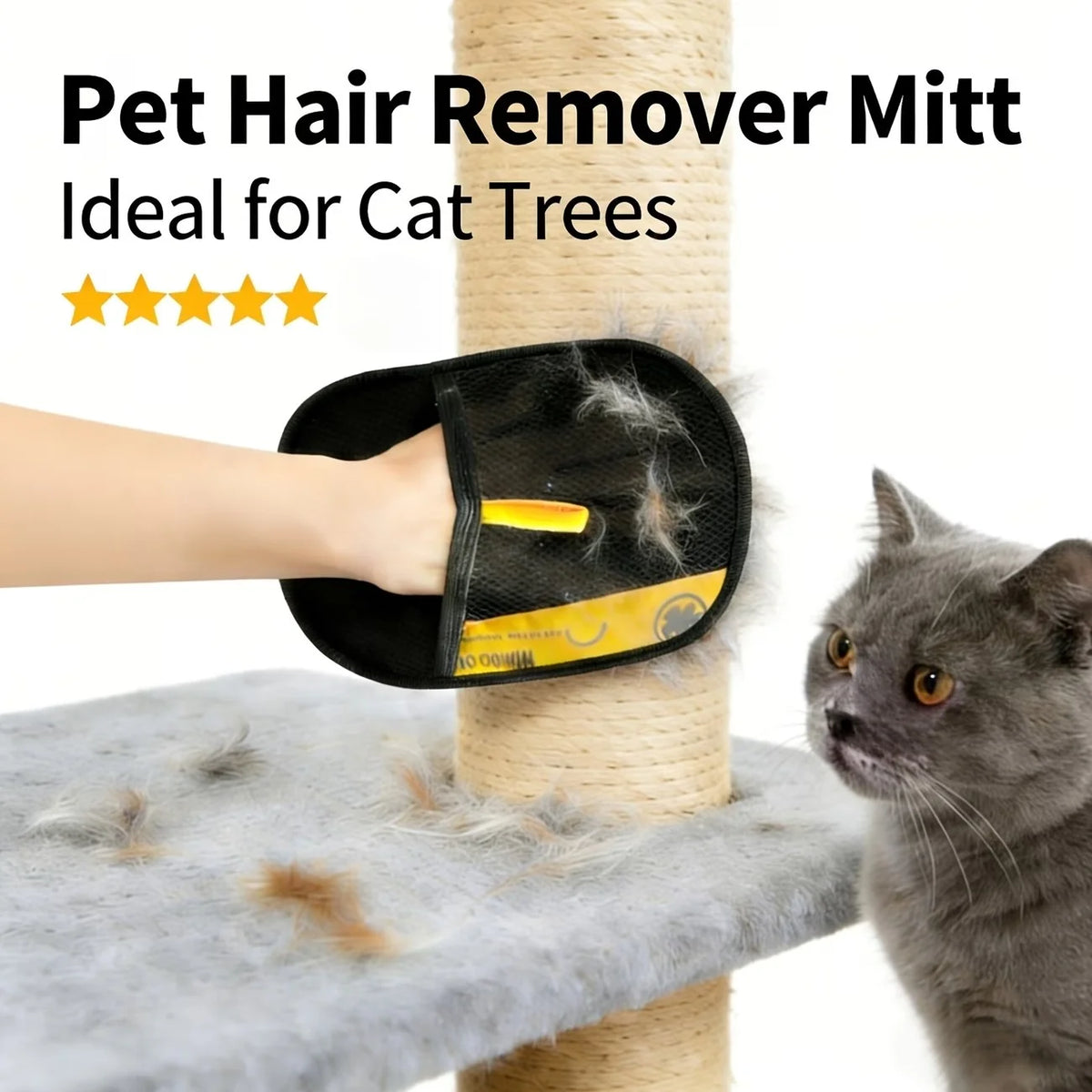 Double Sided Pet Hair Removal Grooming Gloves For Cats Dogs