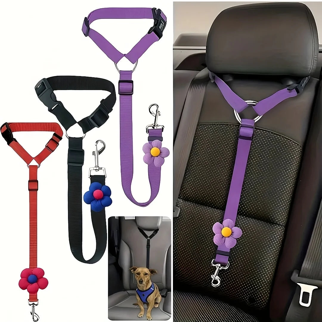 Premium Polyester Dog Car Seat Belt Safety Tether Leash