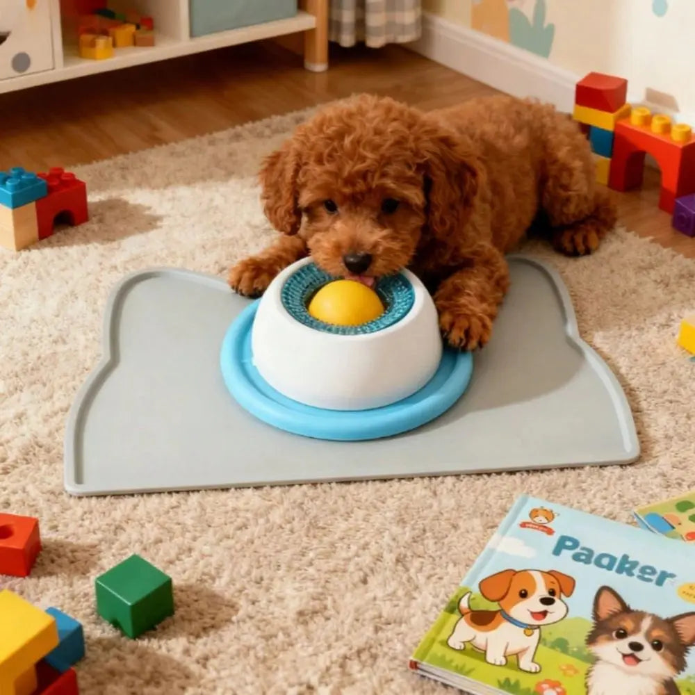 Interactive Dog Cat Slow Feeder Lick Mat Treat Dispenser Toy