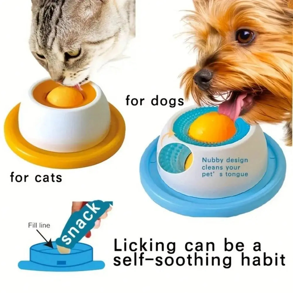 Interactive Dog Cat Slow Feeder Lick Mat Treat Dispenser Toy
