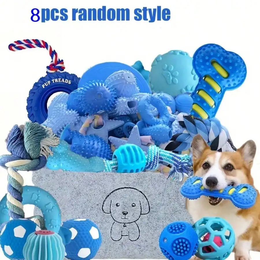 Professional Interactive Fleece Dog Chew And Rope Toy Set