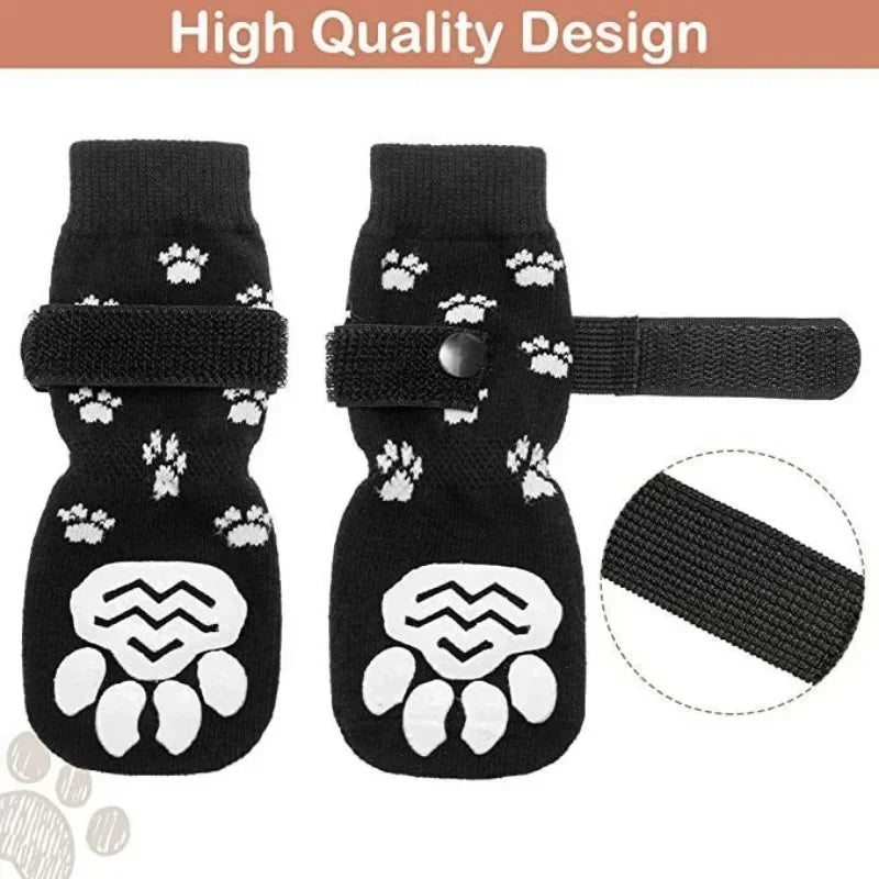 Adjustable Non Slip Dog Socks Soft Pet Paw Protection Covers