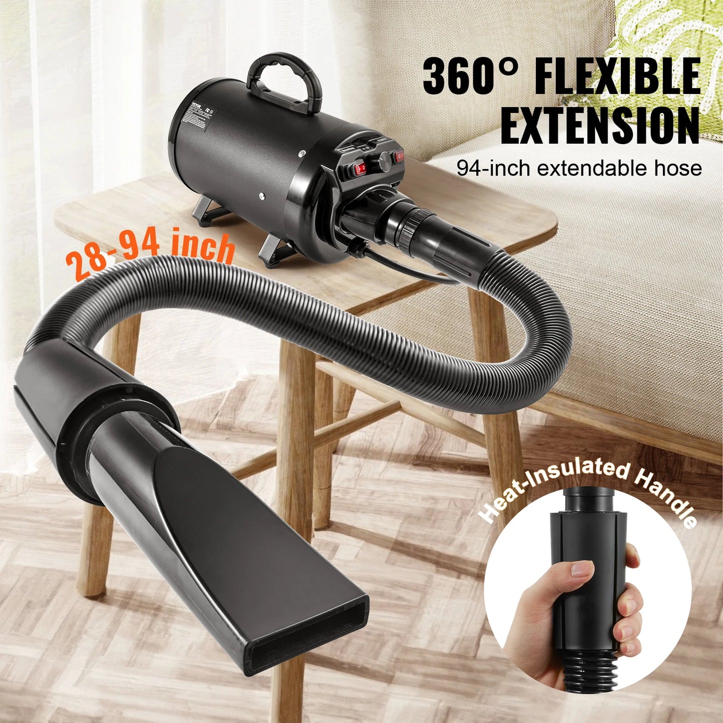 SucceBuy Adjustable High Power Pet Dryer For Professional Grooming