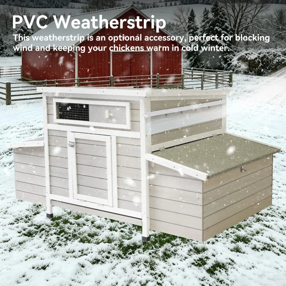 Wooden Outdoor Chicken Coop With Dual Nesting Boxes Moisture Shield