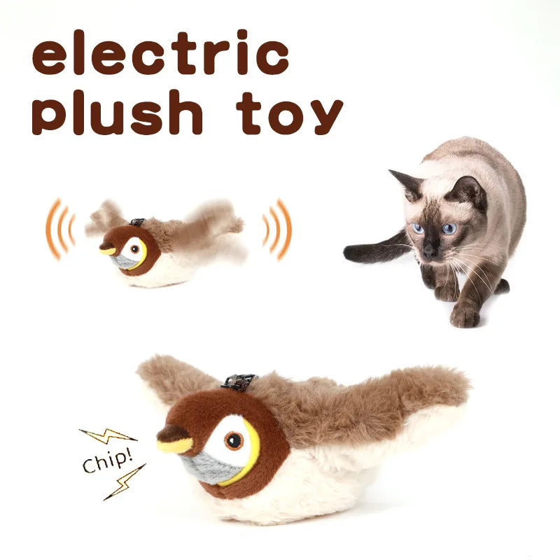 Touch Activated Simulated Bird Interactive Pet Plush Toy
