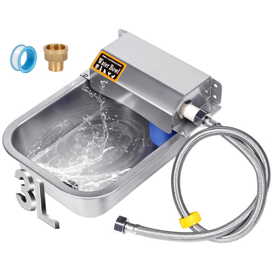 Jiecare Stainless Steel Automatic Pet And Livestock Water Bowl