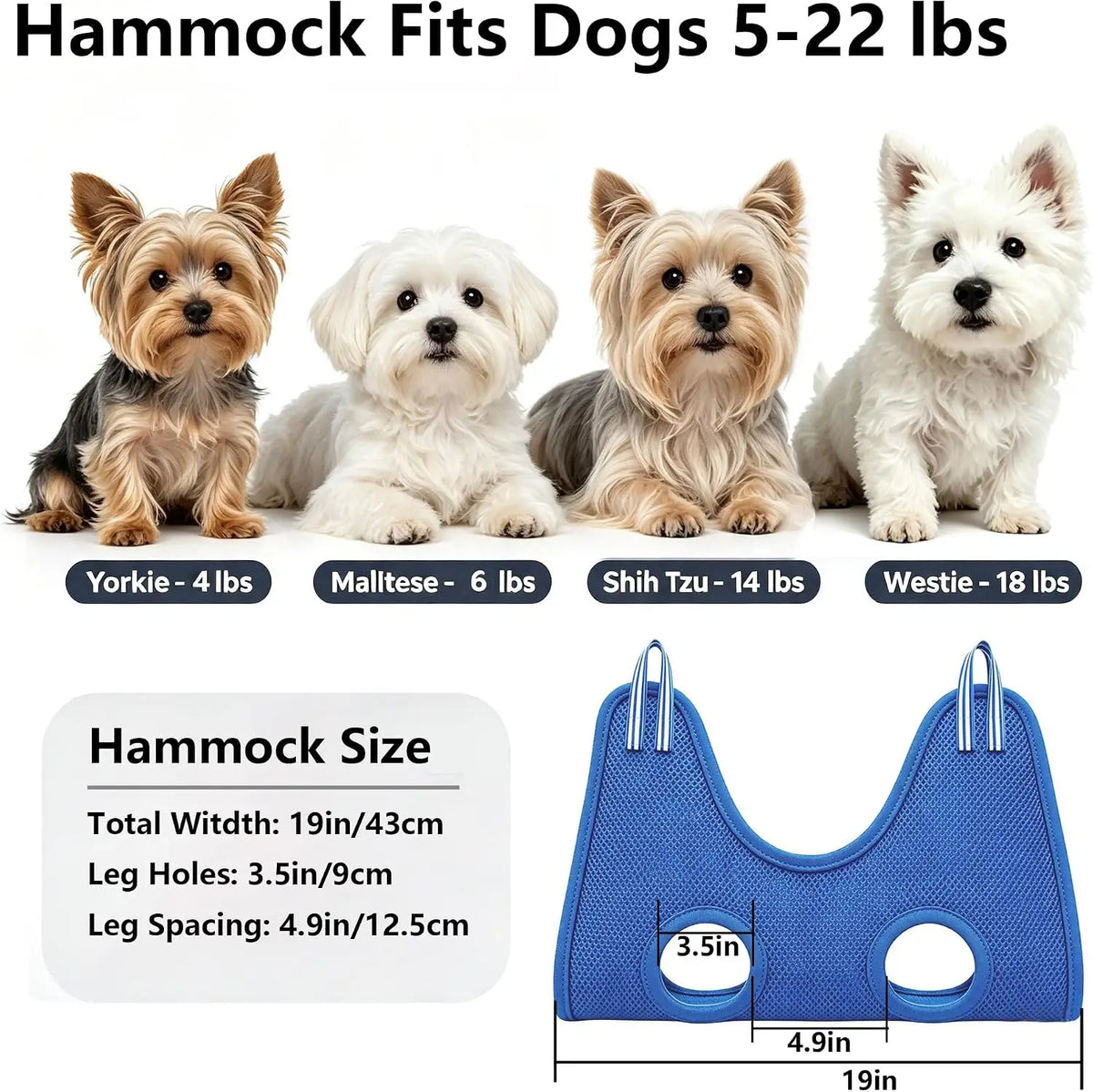 Professional Pet Grooming Hammock With Adjustable Table Clamp Sling