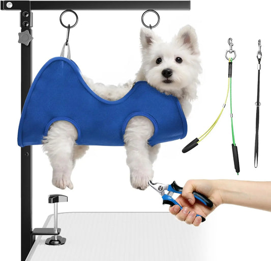 Professional Pet Grooming Hammock With Adjustable Table Clamp Sling