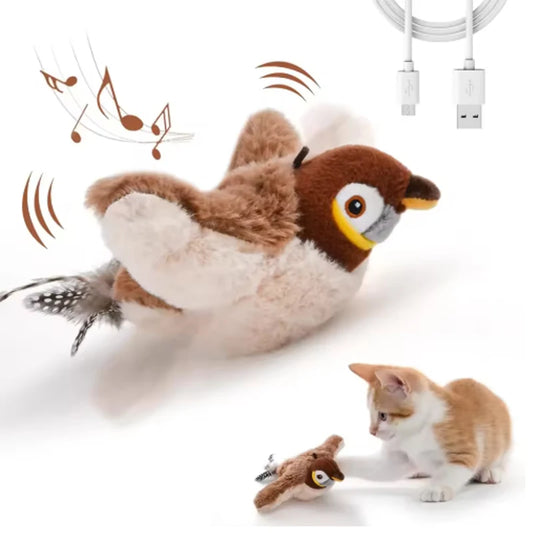 Touch Activated Simulated Bird Interactive Pet Plush Toy