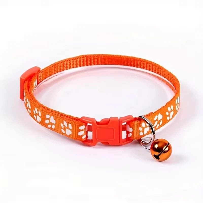 Adjustable Cat Collar With Bell And Decorative Ribbon