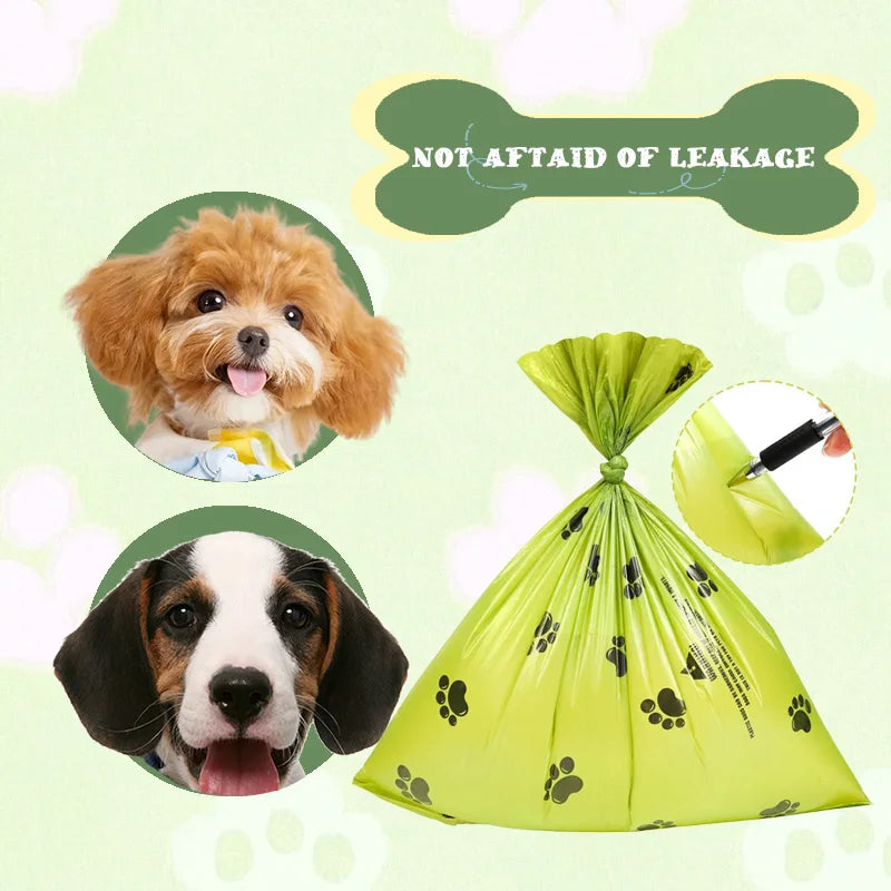 Extra Thick Secure Dog Poop Bags With Durable Paw Print
