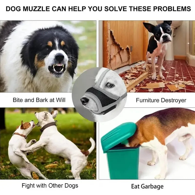 Breathable And Adjustable Dog Muzzle For Safe Daily Use