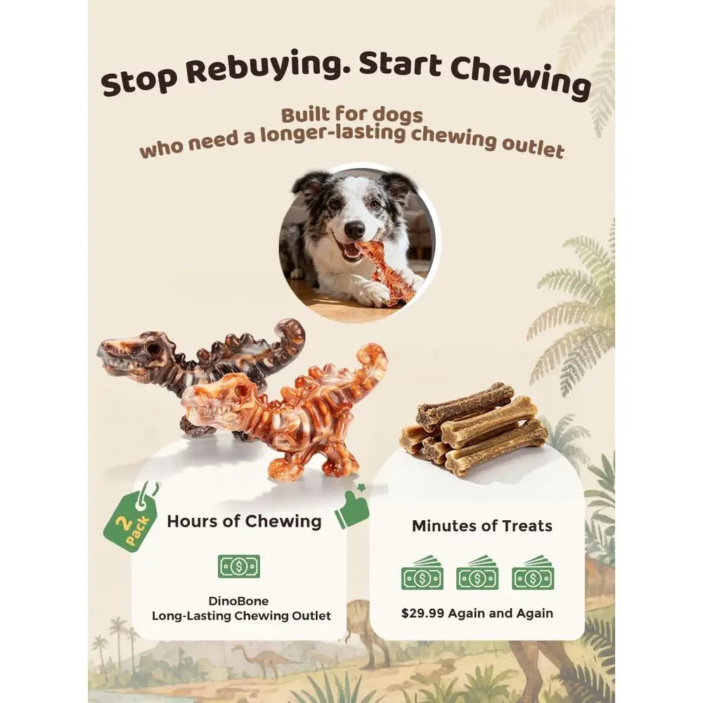 Indestructible Nylon Bone Chew Toys For Aggressive Adult Dogs