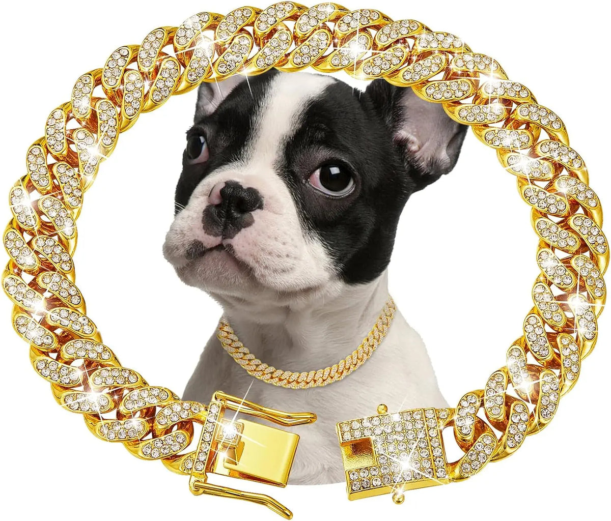 Elegant Stainless Steel Chain Collar For Dogs And Cats