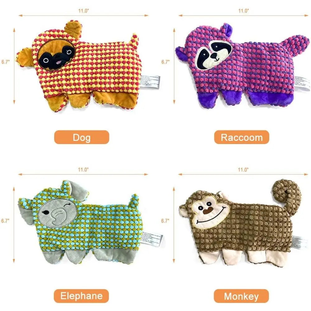 No Stuffing Crinkle Squeaker Dog Toy For Small Medium Breeds