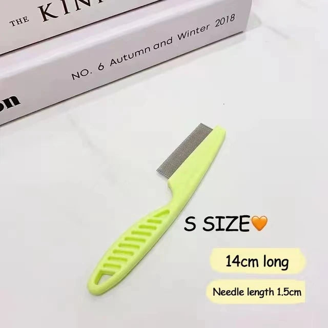 Stainless Steel Pet Hair Shedding Comb With Comfortable Handle
