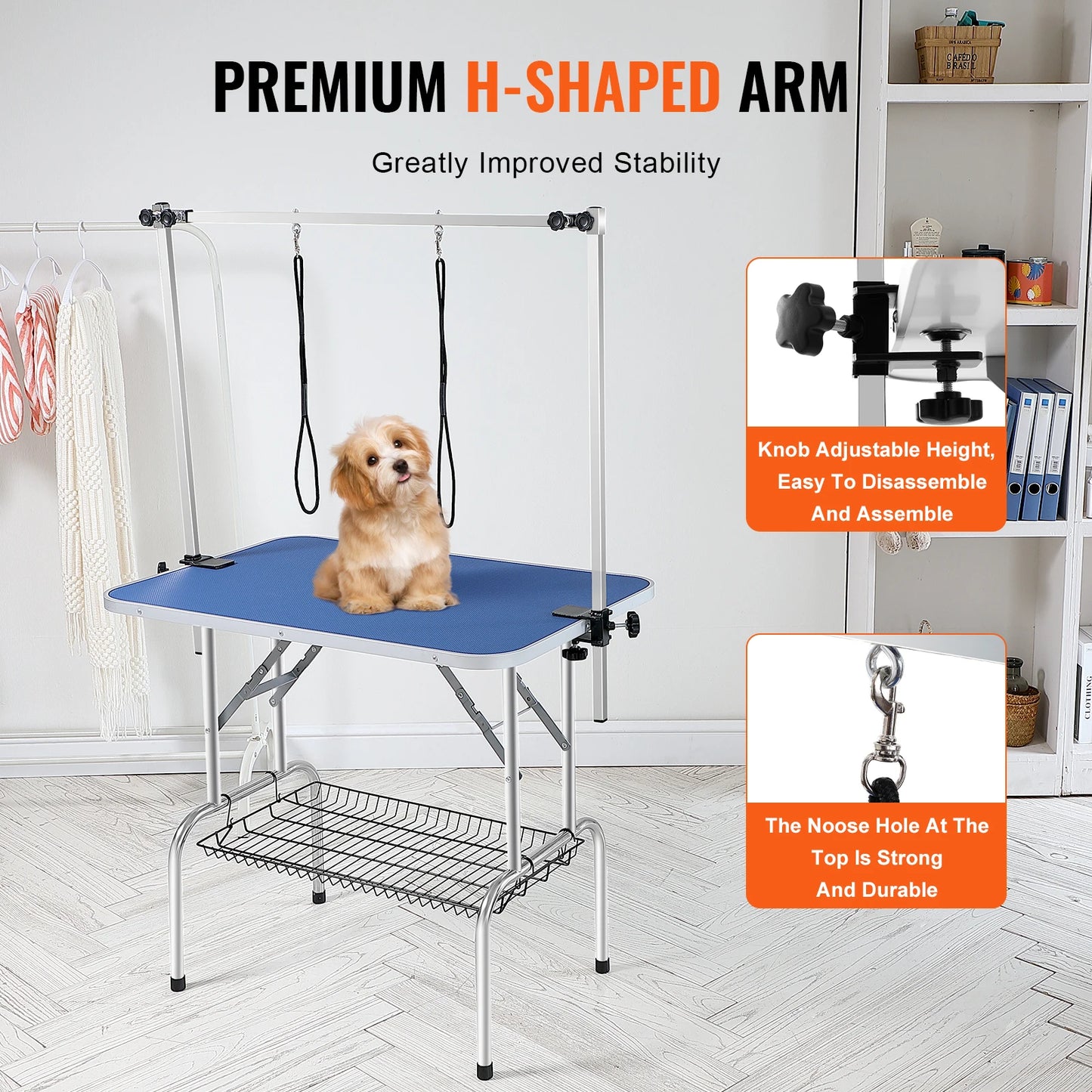 SucceBuy Foldable Pet Grooming Station With Grooming Loop