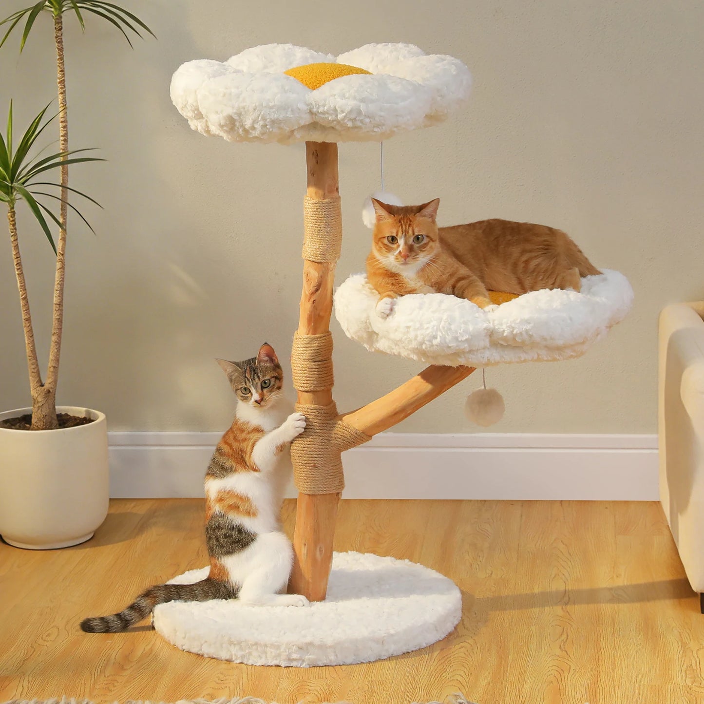 PAWZ Road Cat Tree With Wicker Bed And Sisal Posts