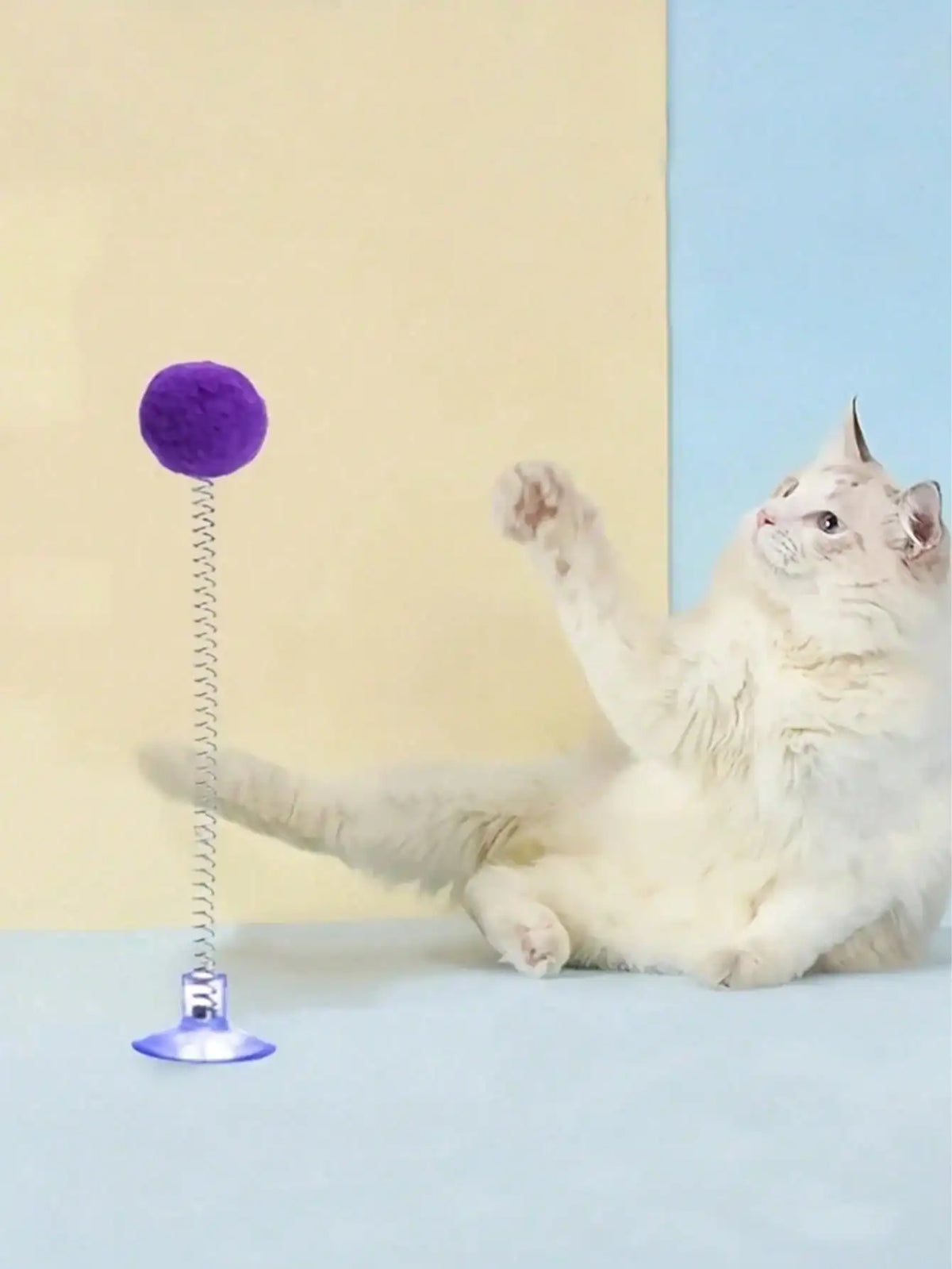 Interactive Cat Toy With Metal Teaser Wand And Plush Ball