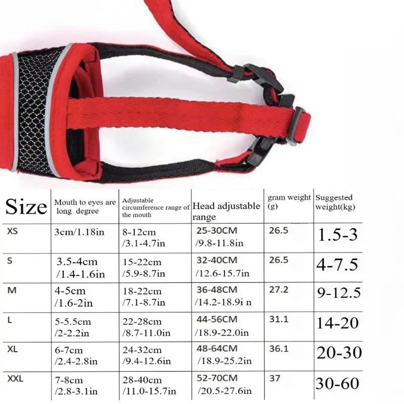 Breathable And Adjustable Dog Muzzle For Safe Daily Use