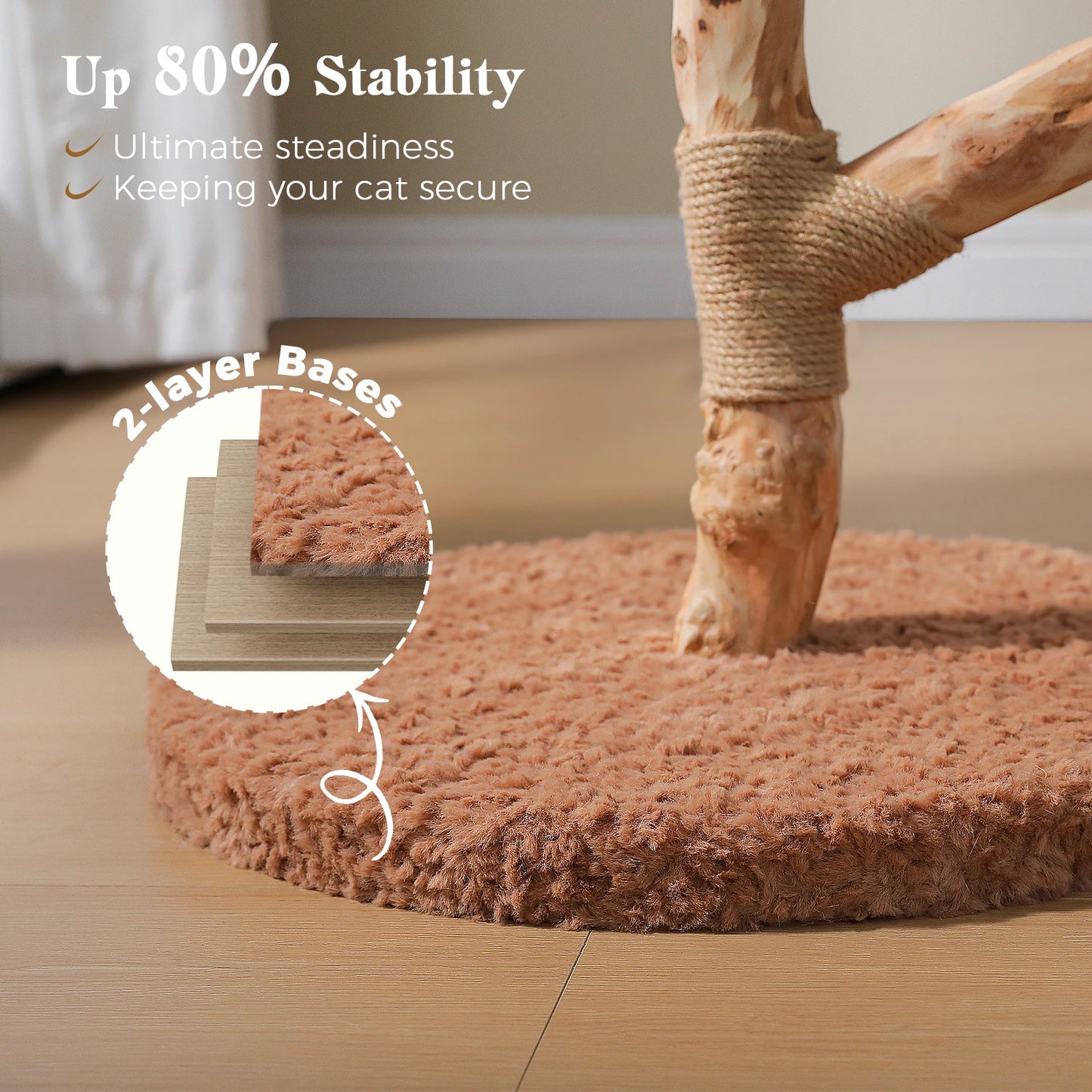 PAWZ Road Cat Tree With Wicker Bed And Sisal Posts