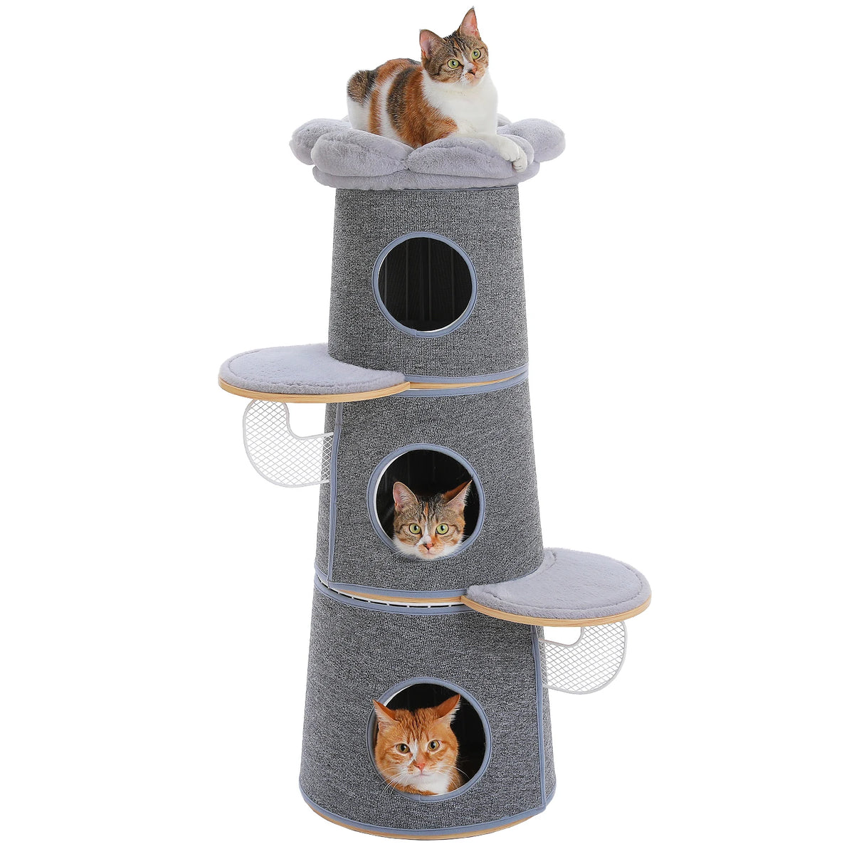 PAWZ Road Multilevel Cat Tree With Flower Perch And Condos