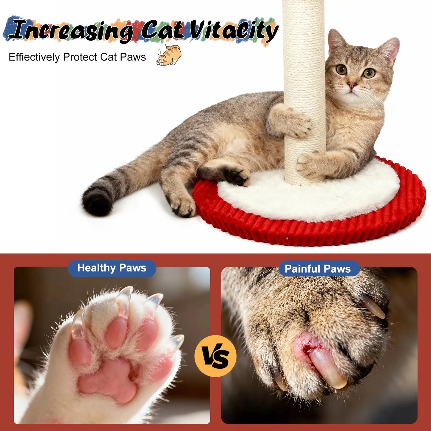 CWV Interactive Cat Tree Tower Featuring Rotating Feather Teaser