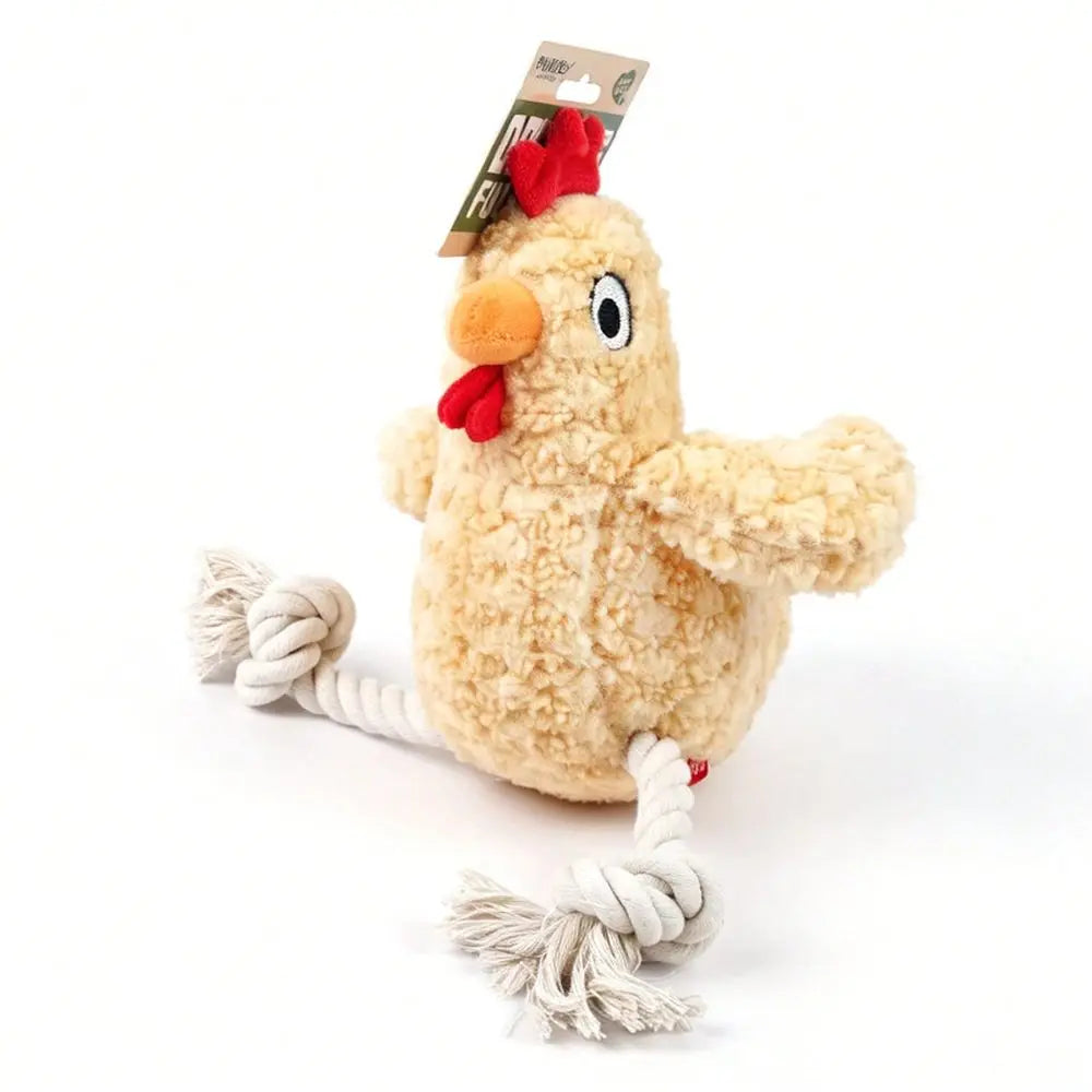 Interactive Cotton Rope Sound Piggy Stuffed Plush Toy