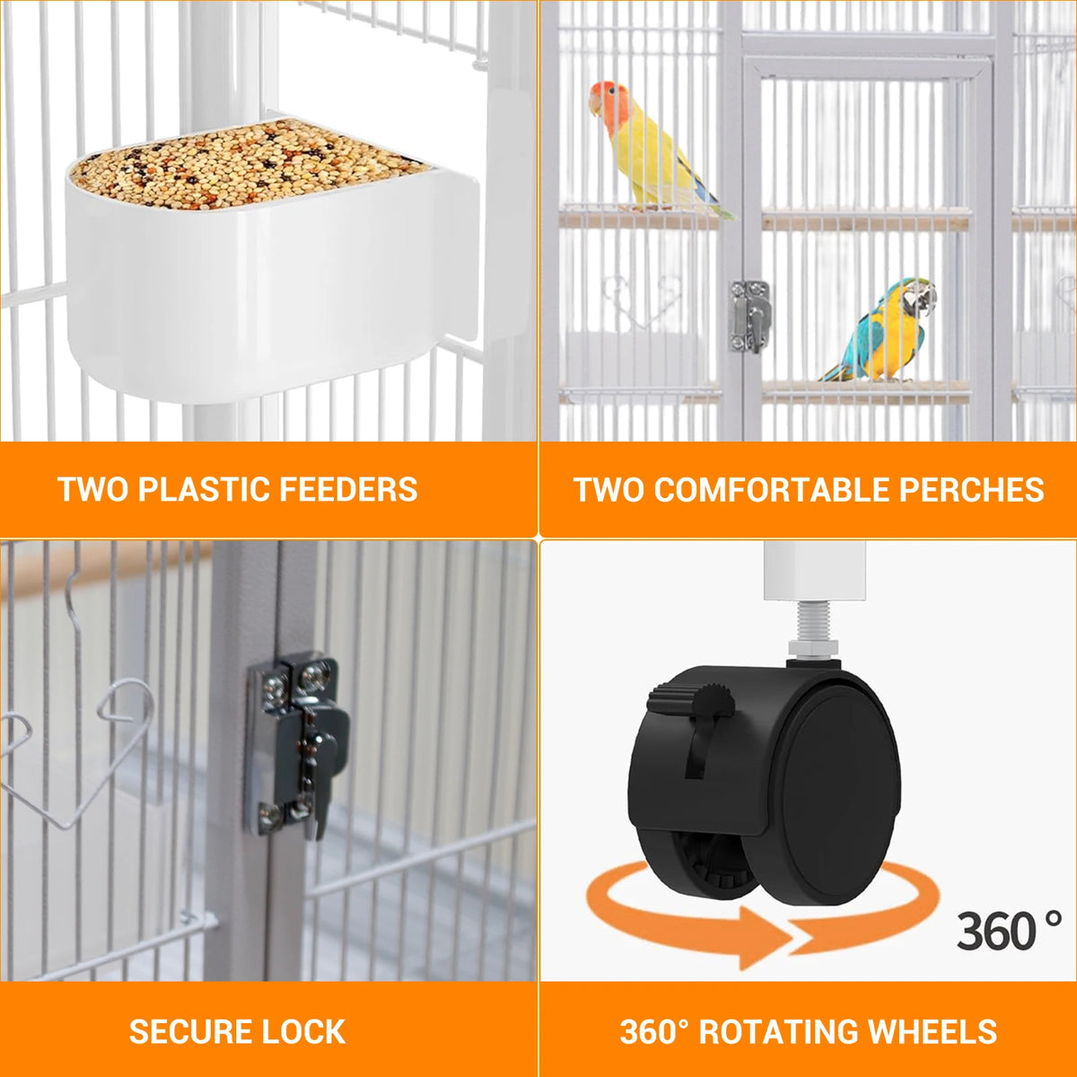 Five Level Metal Small Animal Cage With Wheels And Tray