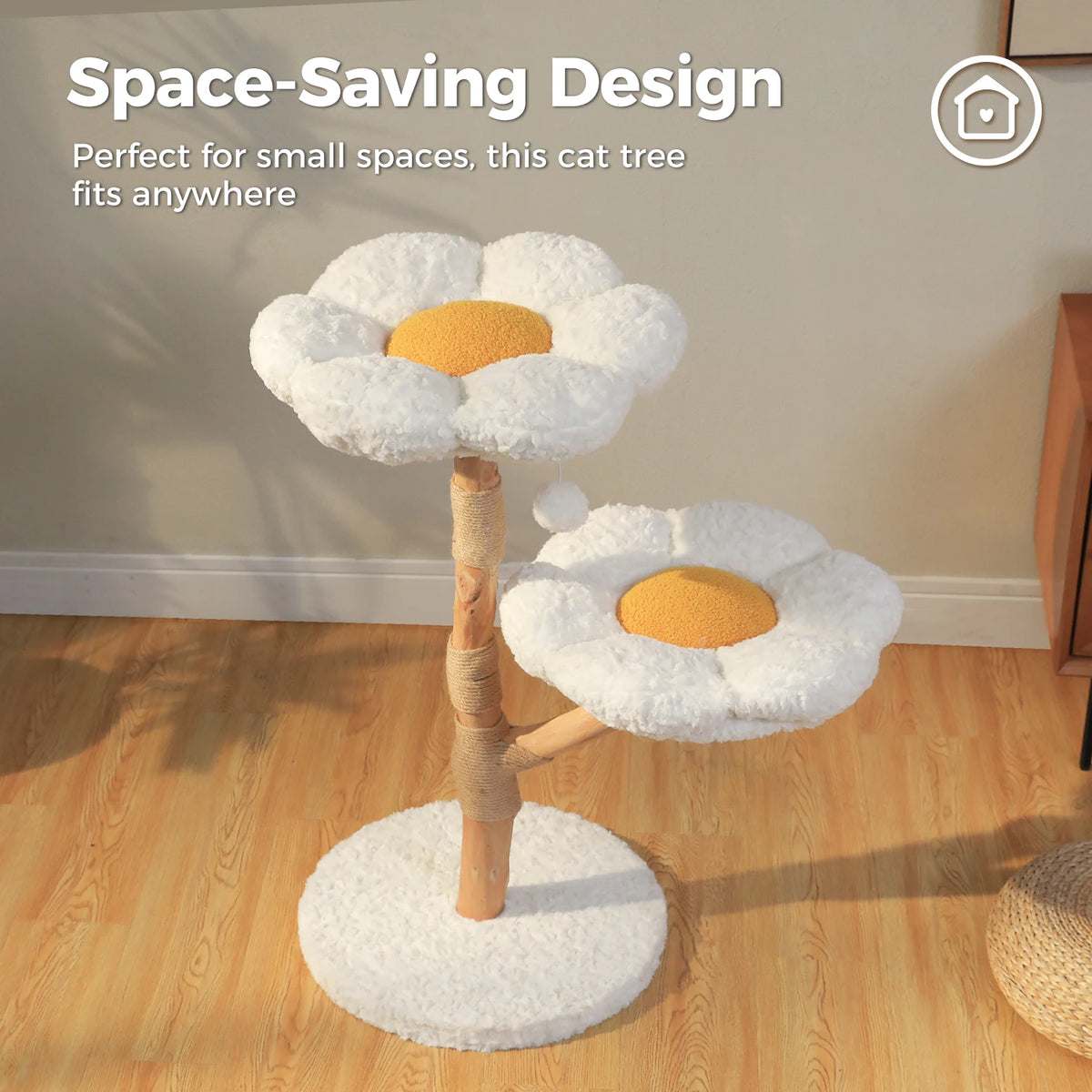 PAWZ Road Cat Tree With Wicker Bed And Sisal Posts