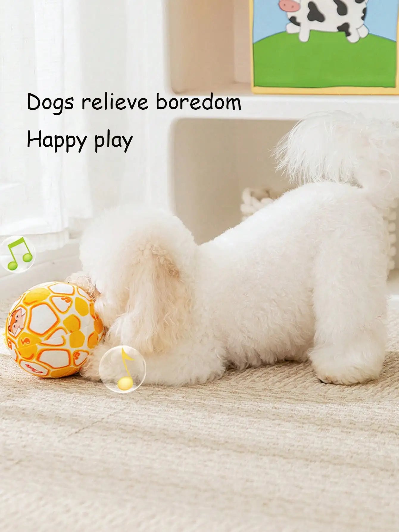 Durable Squeaky Interactive Cloth Dog Toy Ball With Rope