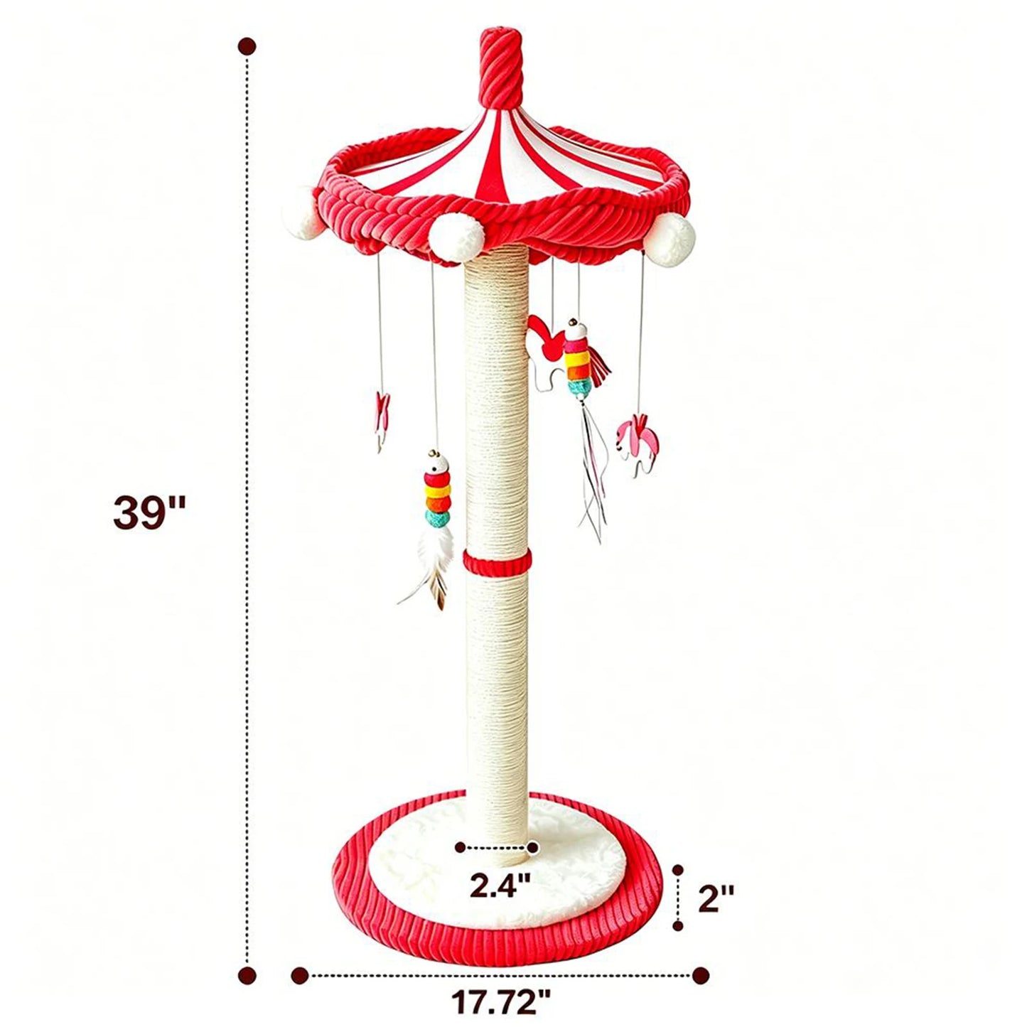 CWV Interactive Cat Tree Tower Featuring Rotating Feather Teaser