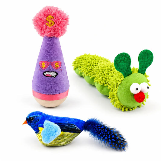 Zoe Interactive Cat Toys With Wobble Caterpillar And Chirping Bird