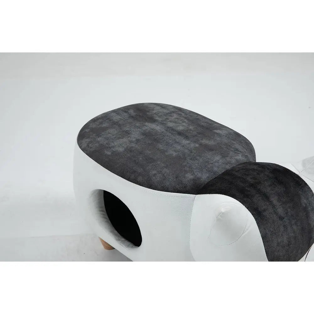 Cat Shaped Storage Ottoman Pet House for Cats and Dogs