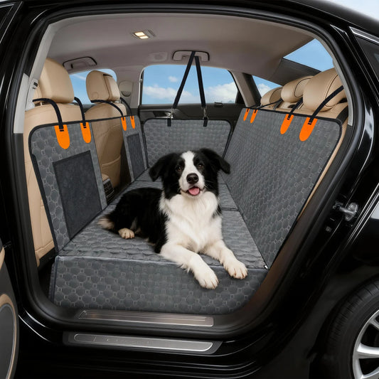 Bingopaw Waterproof Dog Car Seat Cover Backseat Protector Pockets