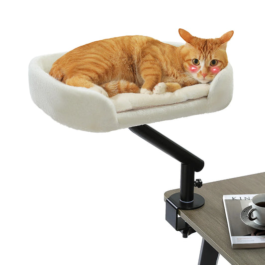 Pawz Road Adjustable Rotating Cat Desk Bed Plush Hammock Stand