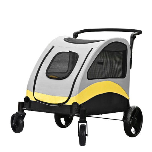 Four Wheel Foldable Portable Breathable Dog Travel Stroller