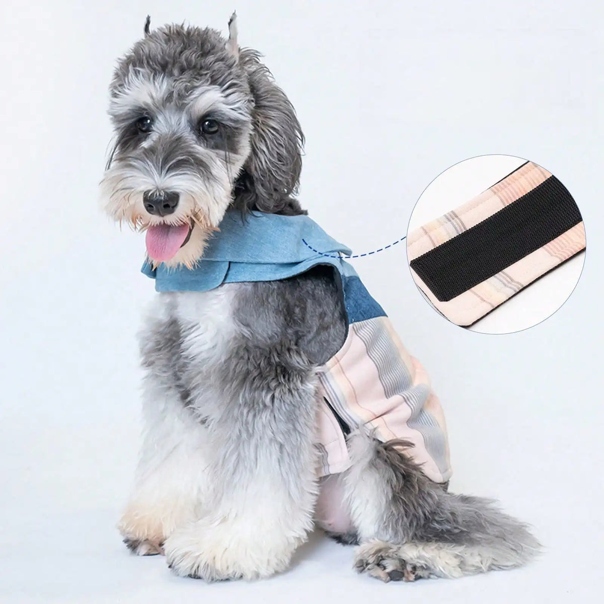 Lightweight Breathable Denim Collar Vest for Dogs and Cats