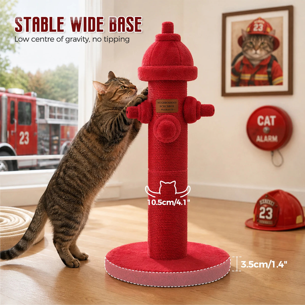 PAWZ Road Fire Hydrant Sisal Cat Scratching Post Furniture