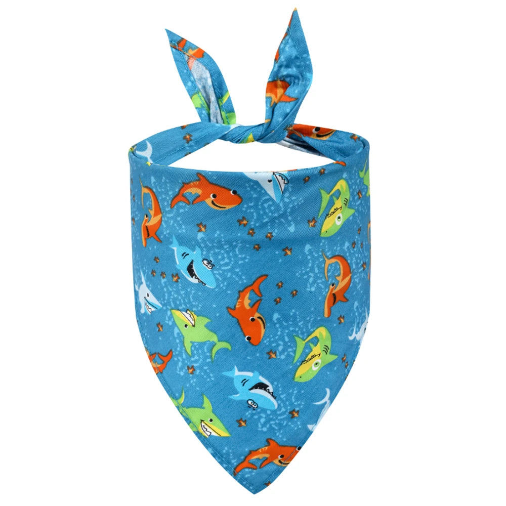 Soft Washable Fruit Floral Cloth Dog Bandana And Scarf