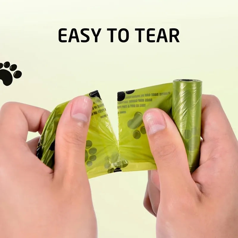 Extra Thick Secure Dog Poop Bags With Durable Paw Print