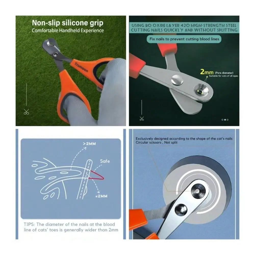 Professional Wooden Cat Claw Trimmer With Circular Guard