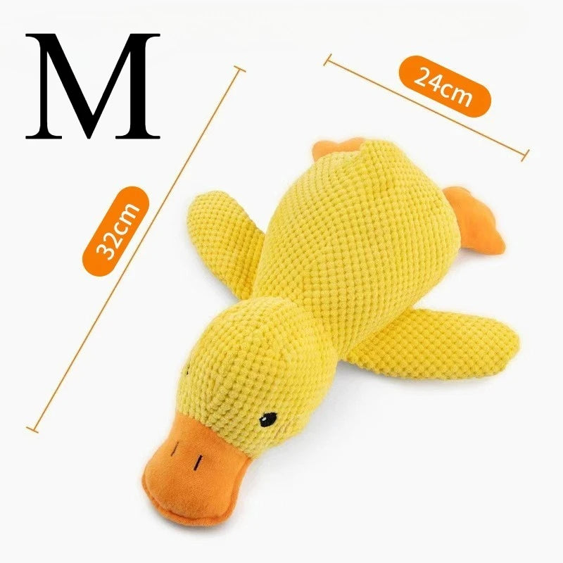 Durable Plush Duck Dog Chew Toy Featuring Bite Resistant Build