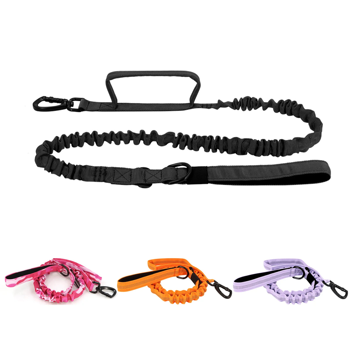 Adjustable Tactical Nylon Dog Leash With Quick Release Buckle